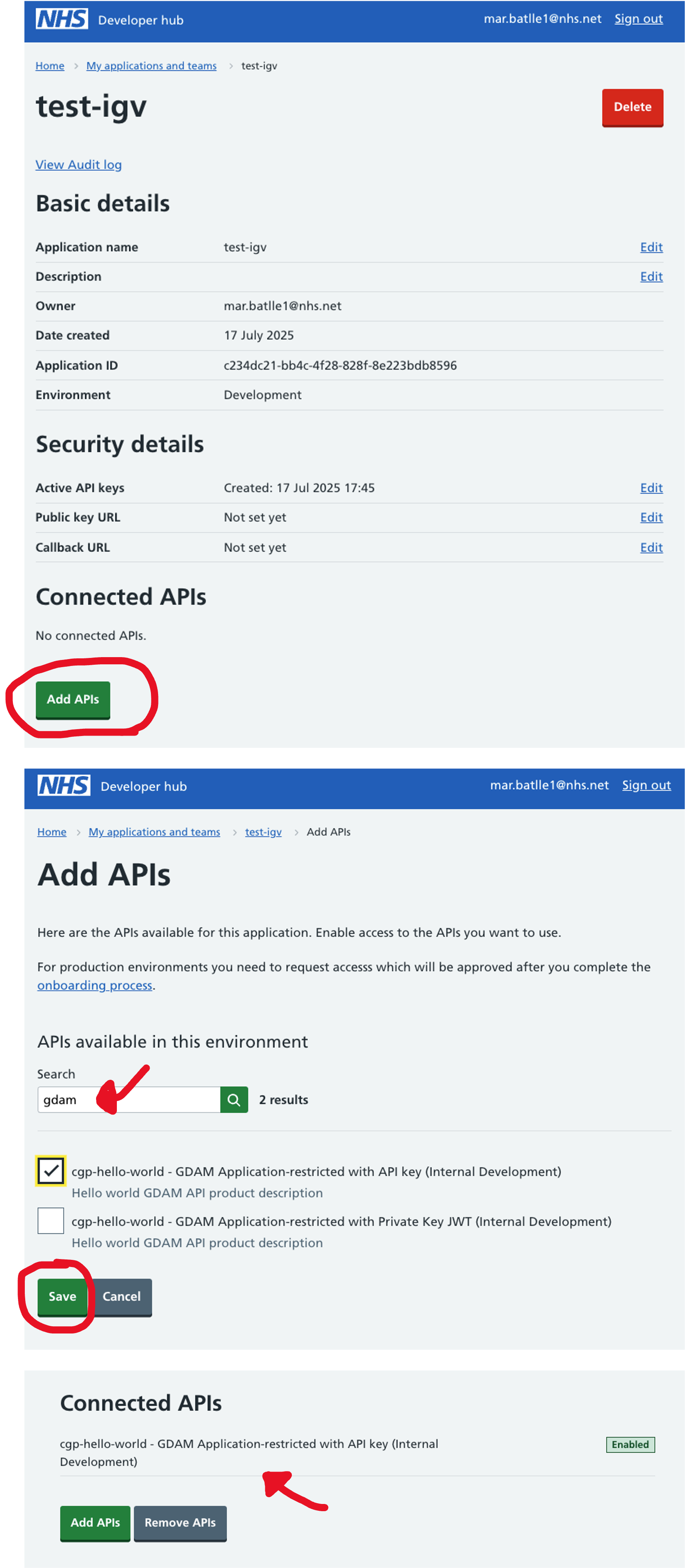 Guide to connect API to the application